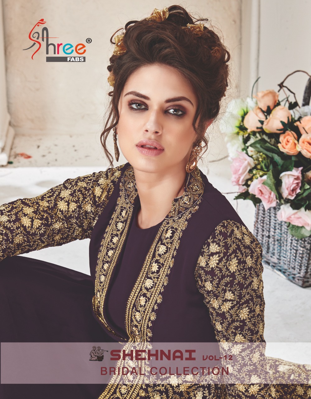 Shehnai Vol 12 Bridal Collection By Shree Fabs 6059 Series Designer Fox Gorgette Anarkali Gown Suit ...