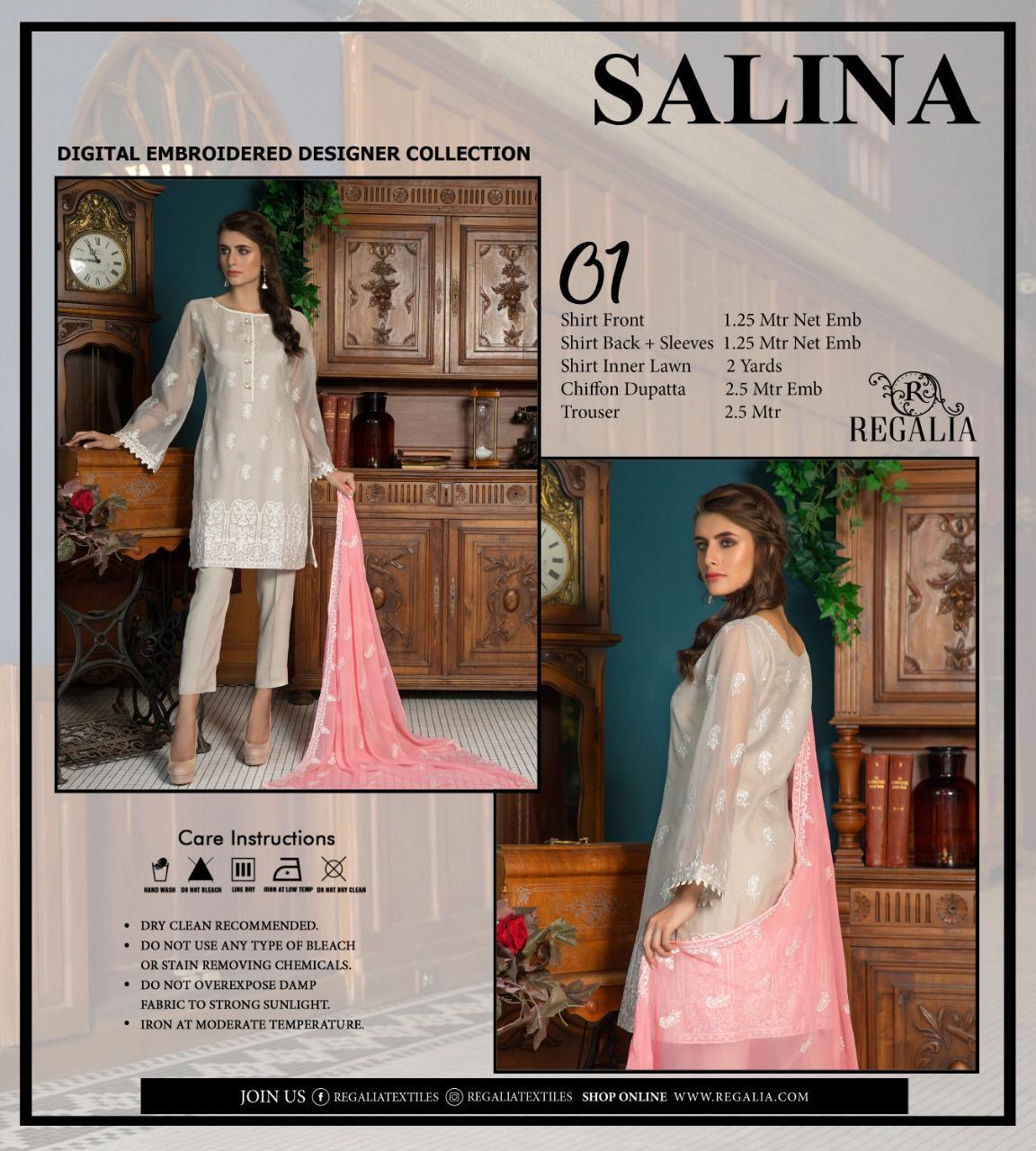 Salina Digital Embroidered Collection By Zs Regalia Fancy Digital Printed Salwar Kameez Catlog Whole...