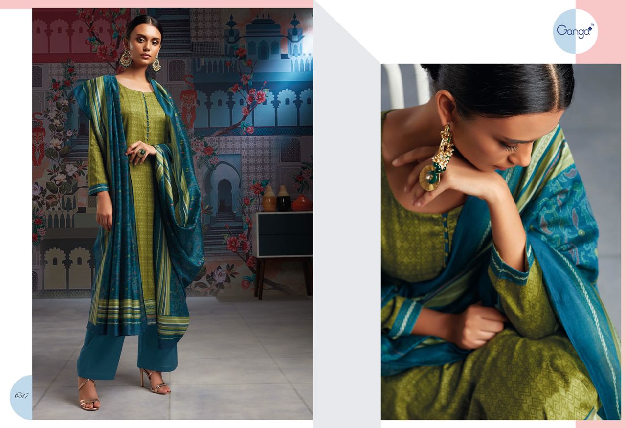 Ganga Soshin 6310 Series Satin Silk Printed Salwar Kameez Catlog Wholesale Dealer And Supplier Surat