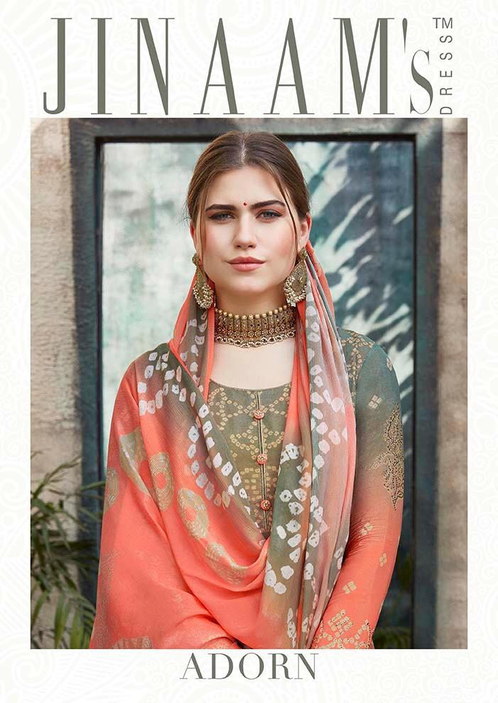Adorn By Jinaam 8562 Series Fancy Viscose Maslin Silk Salwar Kameez Catlog Wholealer Surat