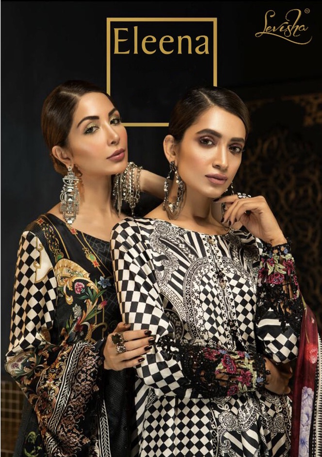 Eleena By Levisha 101 Series Fancy Pakistani Crepe Silk Digital Printed Salwar Kameez Catlog Wholesa...