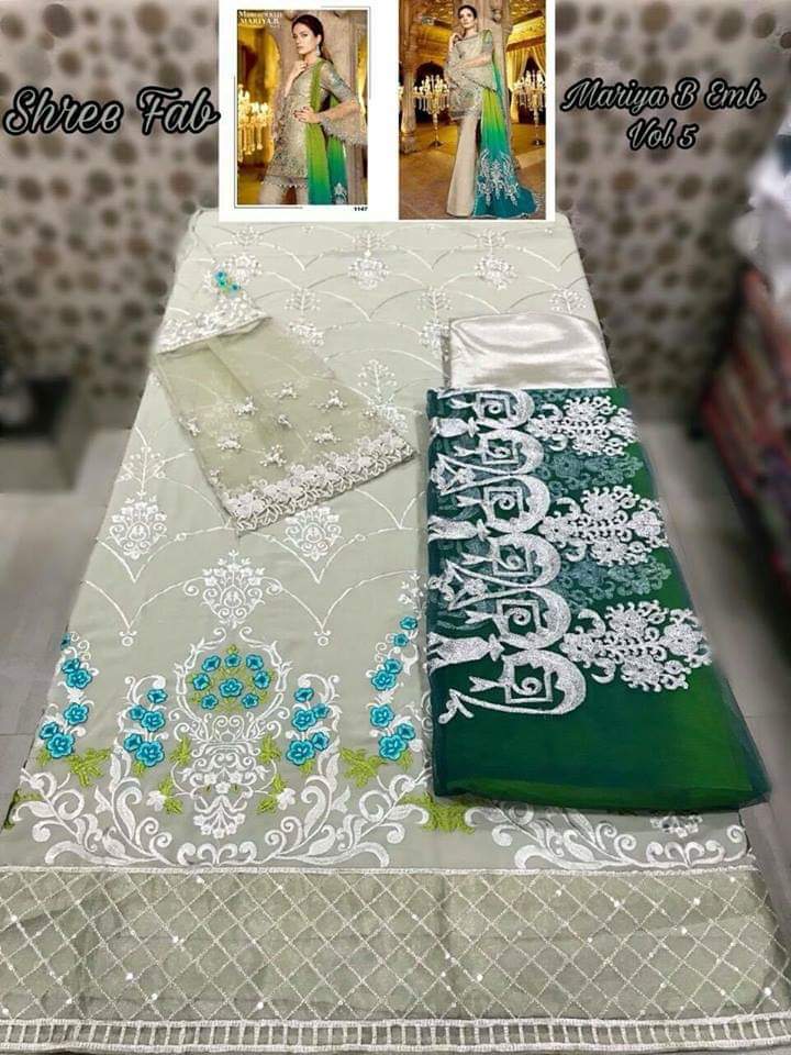 Mbroidered Maria B Vol 5 Hit Design By Shree Fabs Party Wear Pakistani Salwar Kameez Collection Whol...
