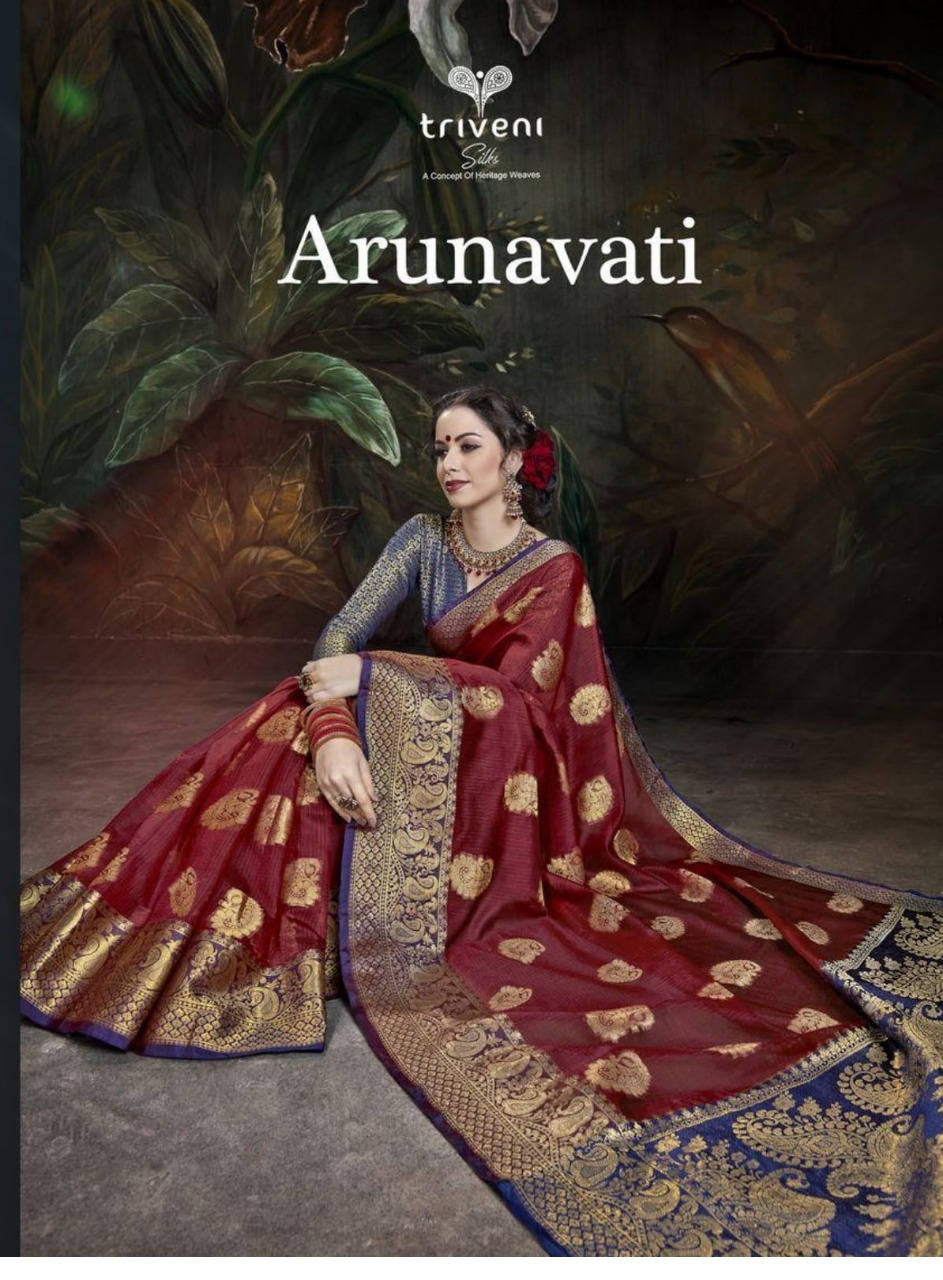 Arunavati By Triveni 25501 Series Designer Kota Weaving Silk Saree Collection Wholesaler Surat