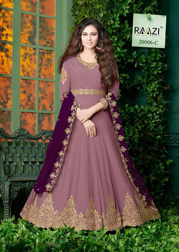 Rama Raazi 20006 Colours Fancy Designer Party Wear Anarkali Gown Suit Collection Wholesaler Surat