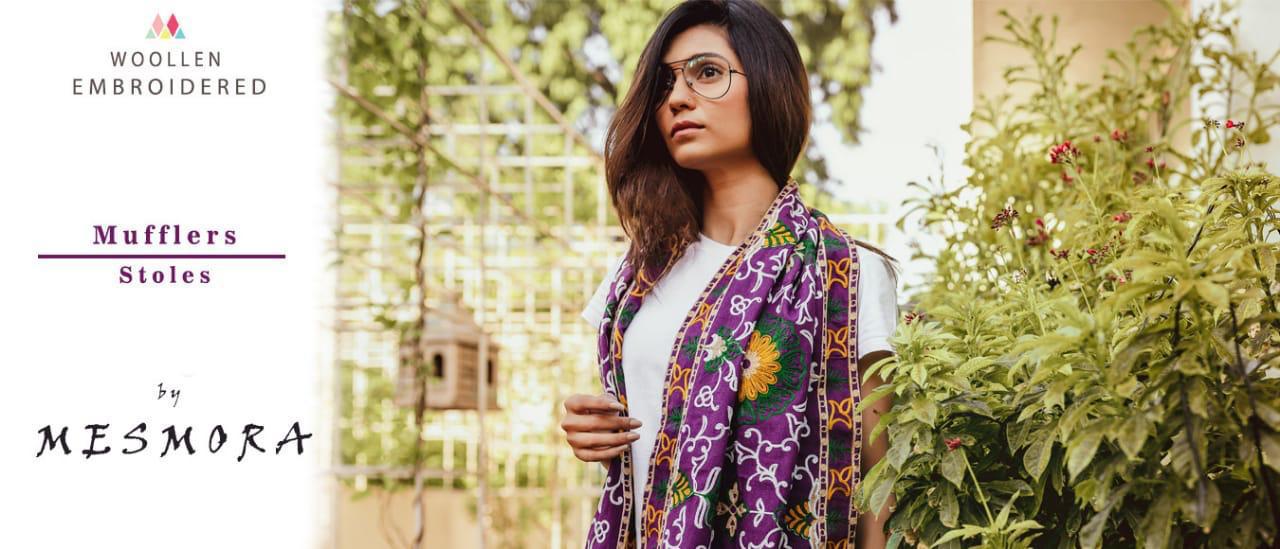 Printed Stoles Mufflers Collection By Mesmora Set And Singel Wholesaler Supplier From Surat