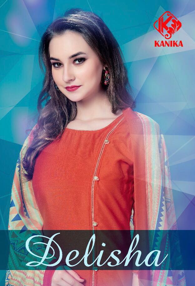 Kanika Delisha 3001 Series Fancy Kurti With Print Dupatta