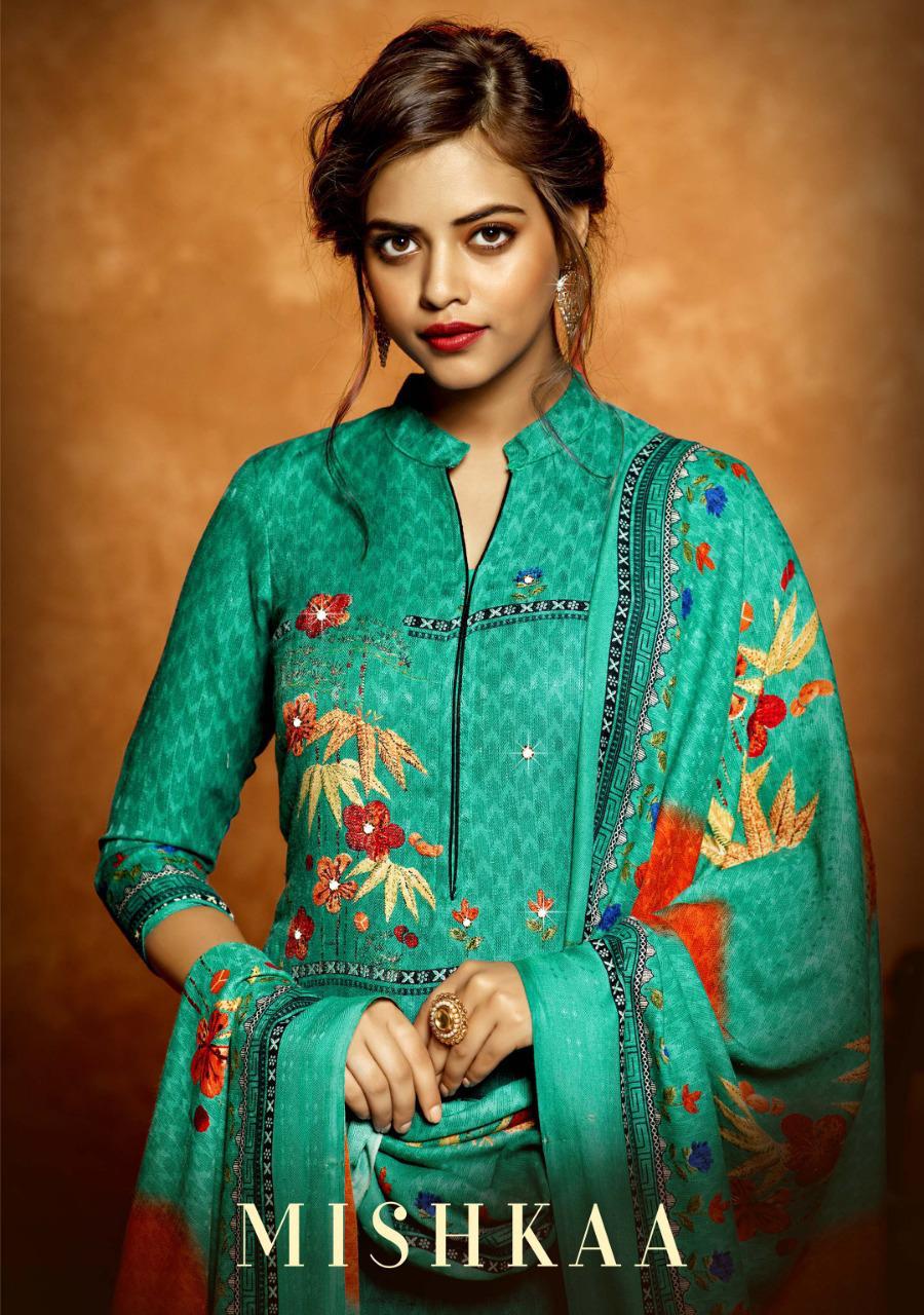 Mishkaa By Sargam Prints 95001 Series Fancy Pure Pashmina Printed Salwar Kameez Catlog