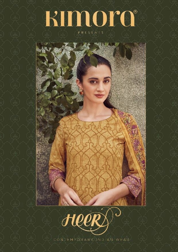 Heer Vol 43 By Kimora 9031 Series Fancy Cotton Satin Printed Salwar Kameez Catlog Wholesaler Surat