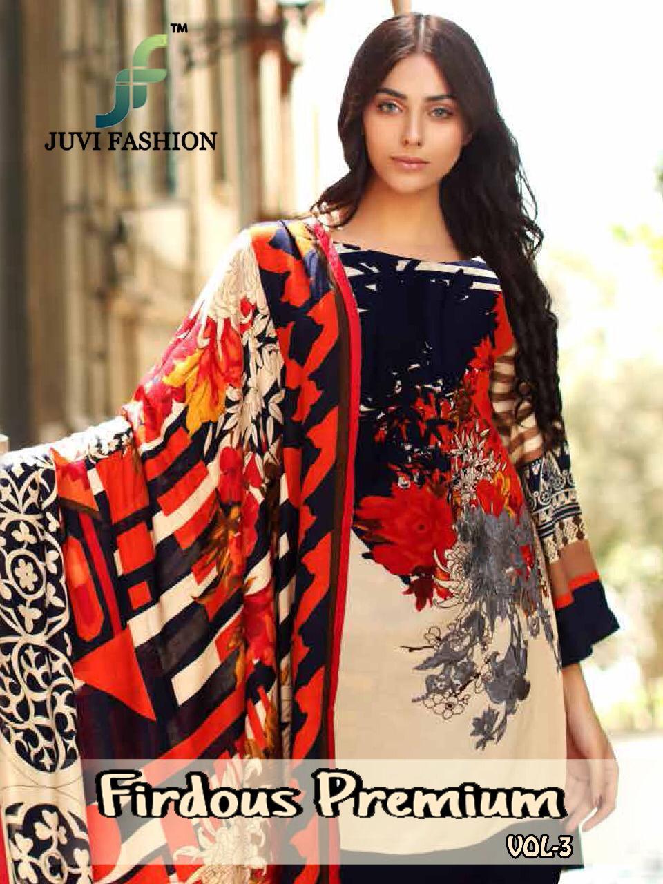 Firdous Premium Vol 3 By Juvi Fashion 35001 Series Fancy Cotton Satin Printed Salwar Kameez Catlog W...