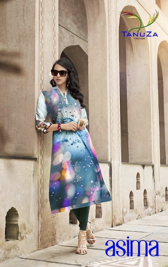 Asima By Tanuja 353 Series Fancy Poly Reyon Printed Kurti Catlog Wholesaler Surat