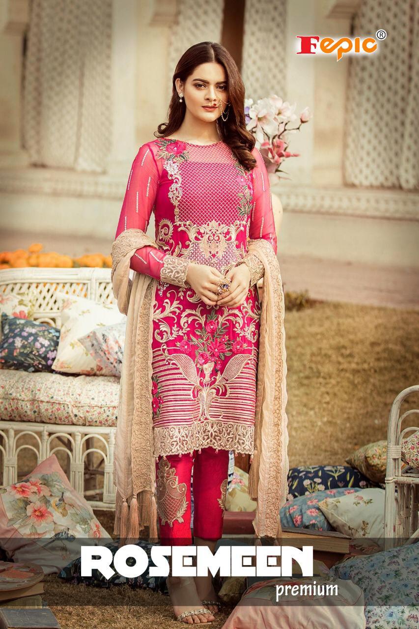 Rosemeen Premium By Fepic 34001 Series Fancy Party Wear Pakistani Salwar Kameez Catlog Wholesaler Su...