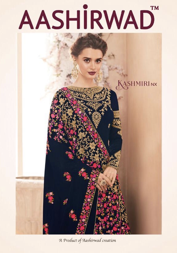 Kashmiri Nx By Aashirwad 8121 Series Designer Party Wear Gown Suit Collection Wholesaler Surat