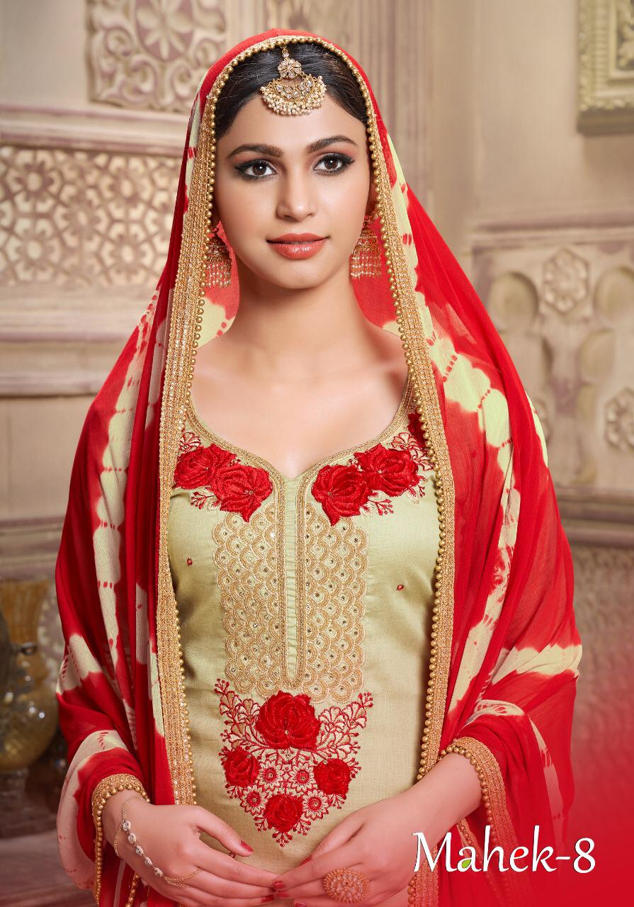 Mahek Vol 8 By Utsav Suits 5001 Series Fancy Designer Glace Cotton Patiala Salwar Kameez Catlog Whol...