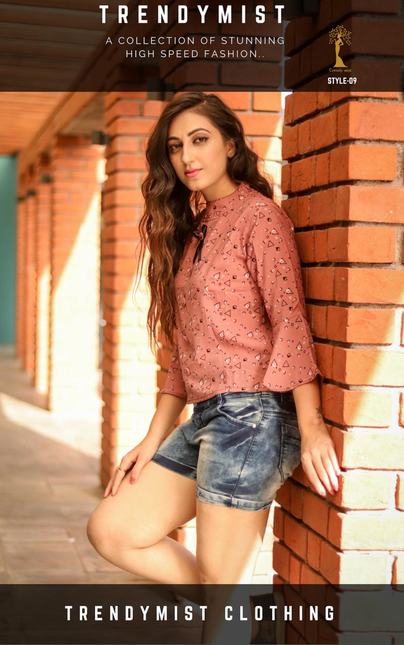 Trendymist Style 09 By Trendy Mist Clothing Fancy Trendy Printed Emported Kurti Collection Wholesale...