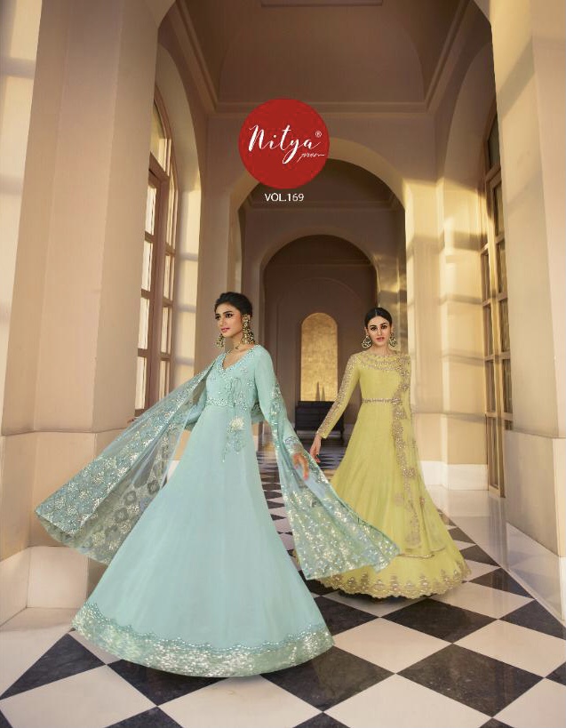 Nitya Vol 169 Lt Suits 6901 Series Fancy Designer Party Wear Suit Collection Wholesaler Surat
