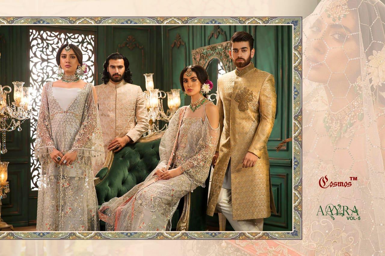 Aayra Vol 5 By Cosmos 1231 Series Fancy Party Wear Salwar Kameez Catlog Wholesale Dealer Surat