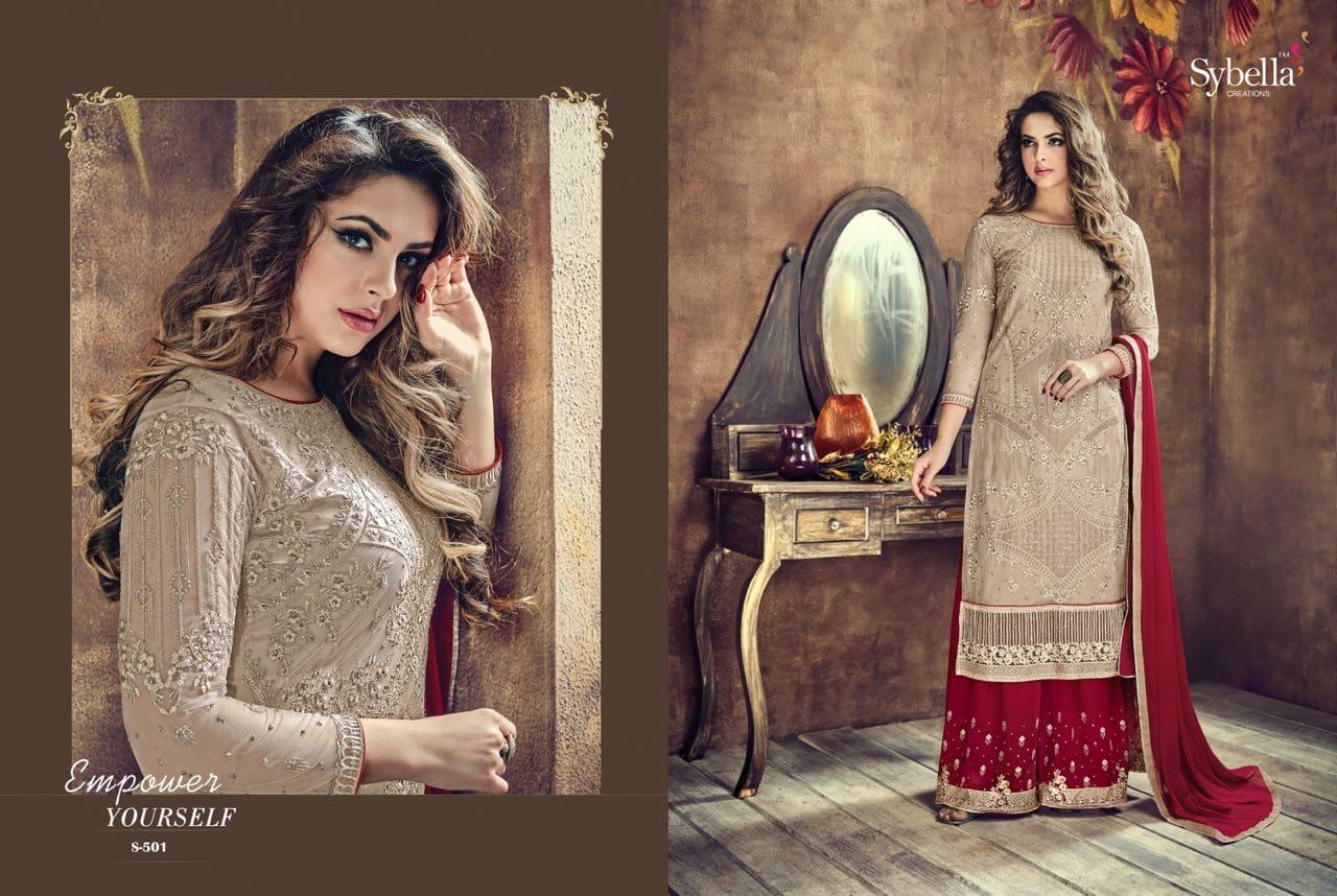 Sangini By Sybella S 501 Series Designer Sarara Suit Catlog Wholesale Dealer And Supplier Surat