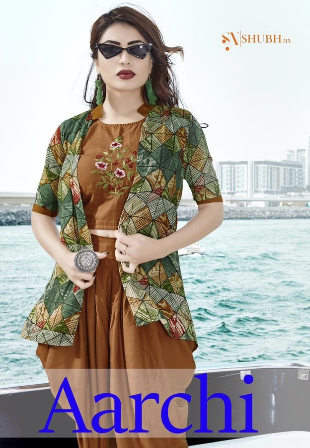 Aarchi Vol 1 By Shubh Nx 1001 Series Fancy Reyon Kurti Catlog Wholesaler Surat