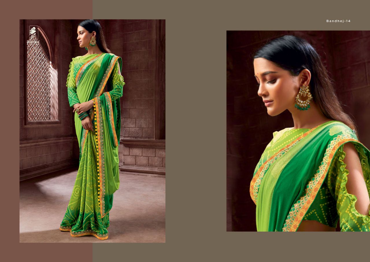 Sahiba Bandhej 009 Series Designer Bandhej Saree Collection Wholesale Dealer And Supplier Surat