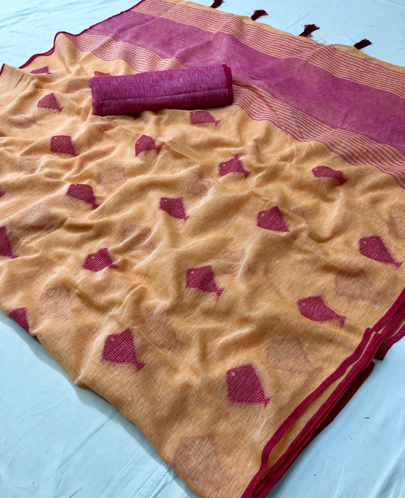 Sandhya By Lt Fabrics Fancy Linen Tissue Saree Collection Wholesaler Surat