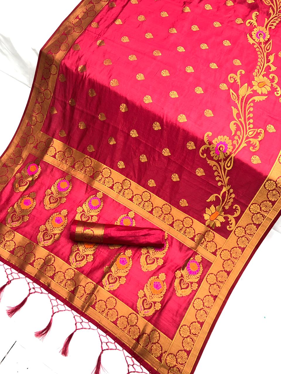 Meena Silk By Kesar Fancy Party Wear Weaving Silk With Meena Saree Collection Wholesaler Surat