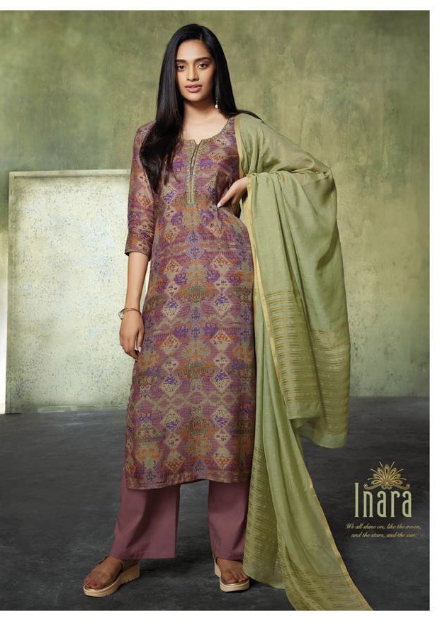 Inara By Ganga 6650 Series Fancy Party Wear Silk Printed Salwar Kameez Catlog Wholesale Dealer Surat