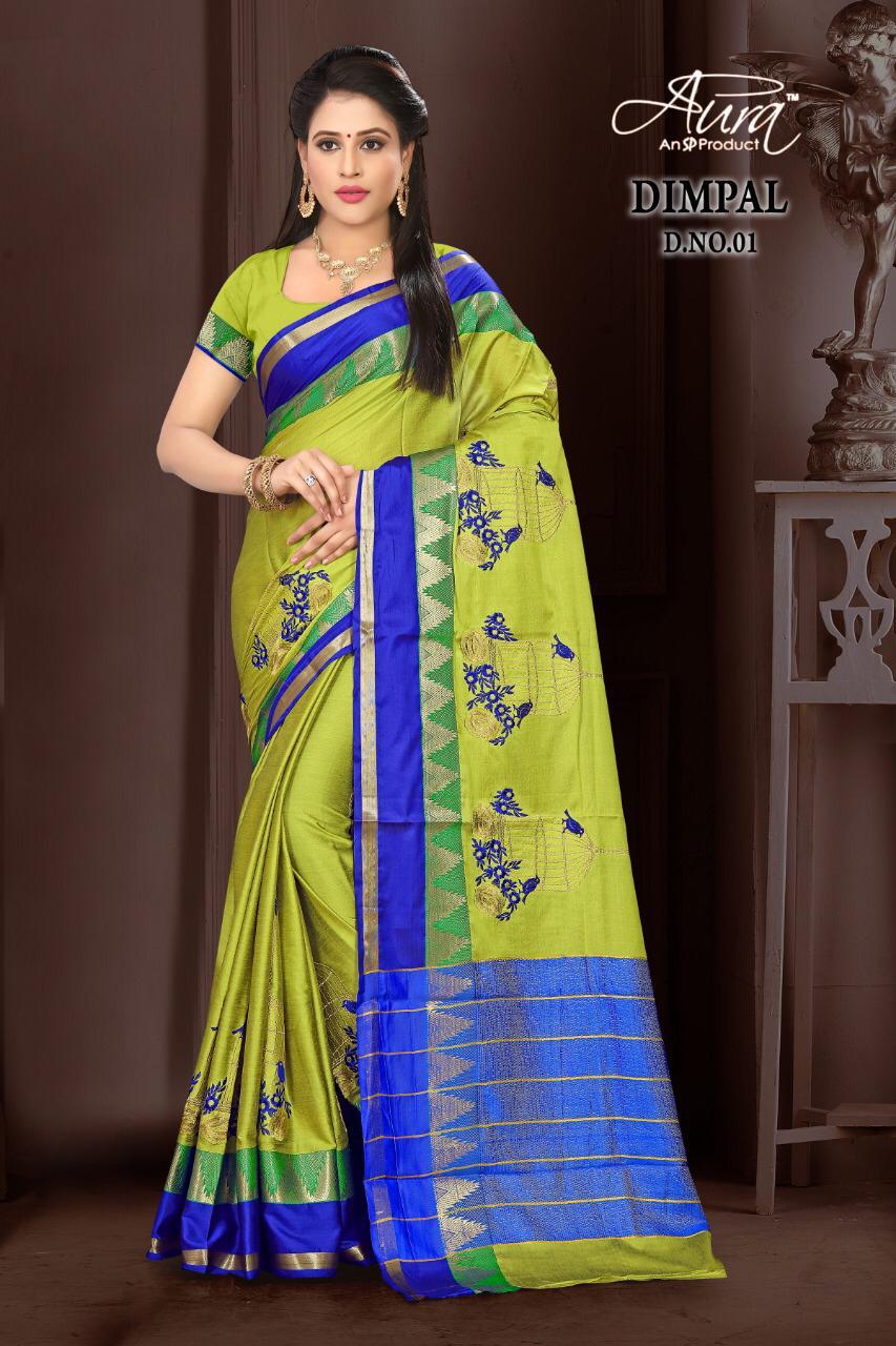 Dimple And Lavanya By Aura Fancy Pure Silk Cotton Saree Collection Wholesaler Surat