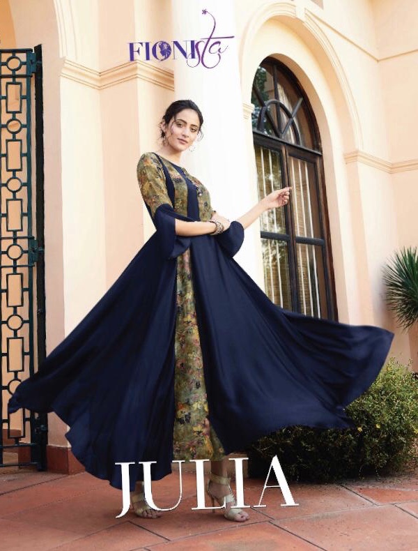 Julie By Fionista 11001 Series Party Wear Gown Style Kurti Catlog Wholesaler Surat