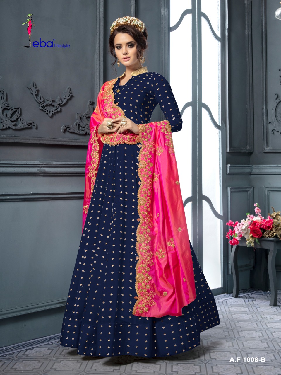 Eba Lifestyle Af 1008 Ready Made Deaisgner Gown  Suit Wholesale Dealer And Supplier Surat