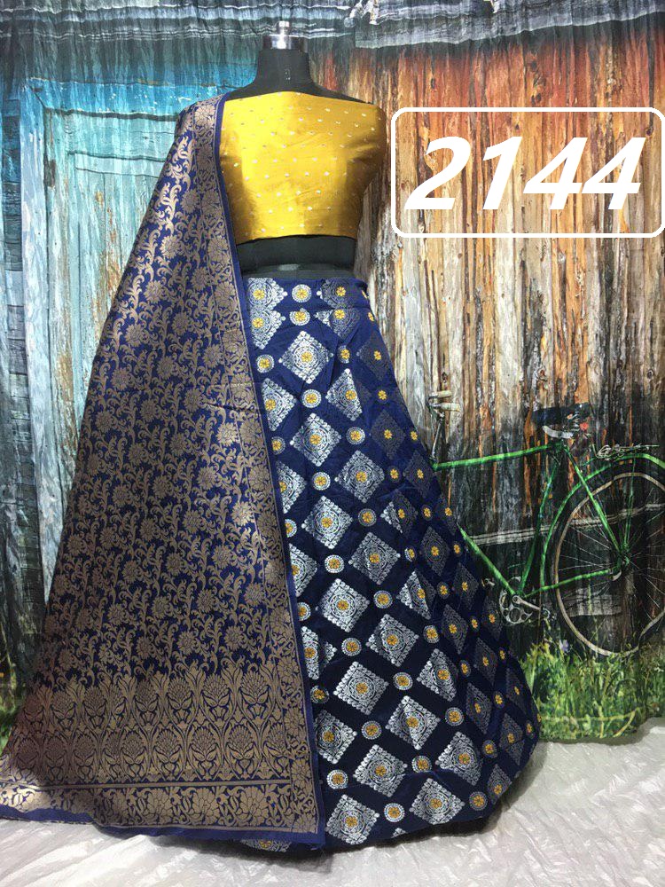 Ev Banarasi Fusion 2018 Umbrella Flair Fancy Banarsi Party Wear Lehenga Collection Wholesaler Surat