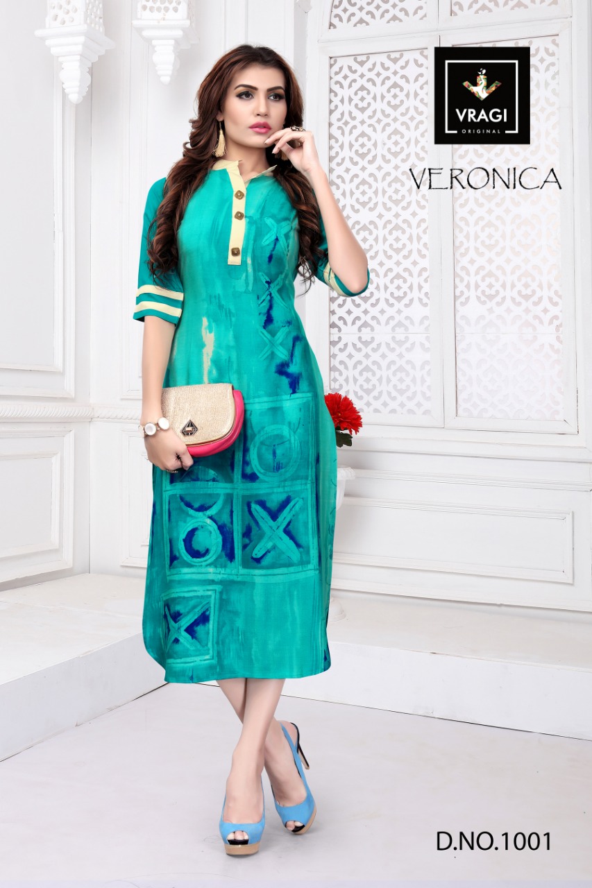 Veronica By Vragi 1001 Series Fancy Heavy Reyon Kirti Catlog Wholesale Dealer Surat