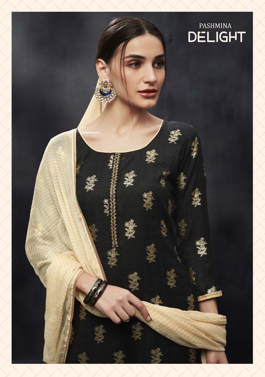 Pashmina Delight By Sargam Prints 74001 Series Pure Pashmina Foli Print Salwar Kameez Catlog Wholesa...