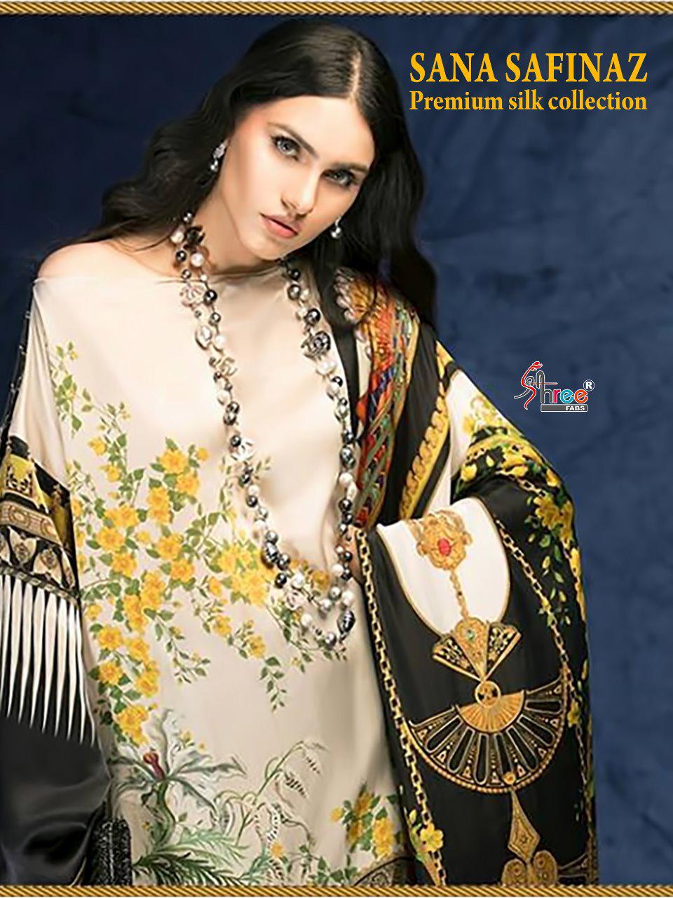 Sana Safinaz Premium Silk Collection By Shree Fabs 6511 Series Fancy Japan Satin Printed Pakistani S...