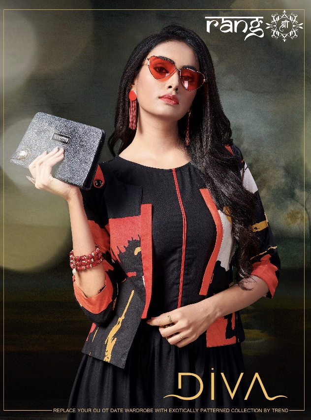 Diva By Rangshree 9001 Series Fancy Reyon Printed Kurti Collection Wholesaler Surat