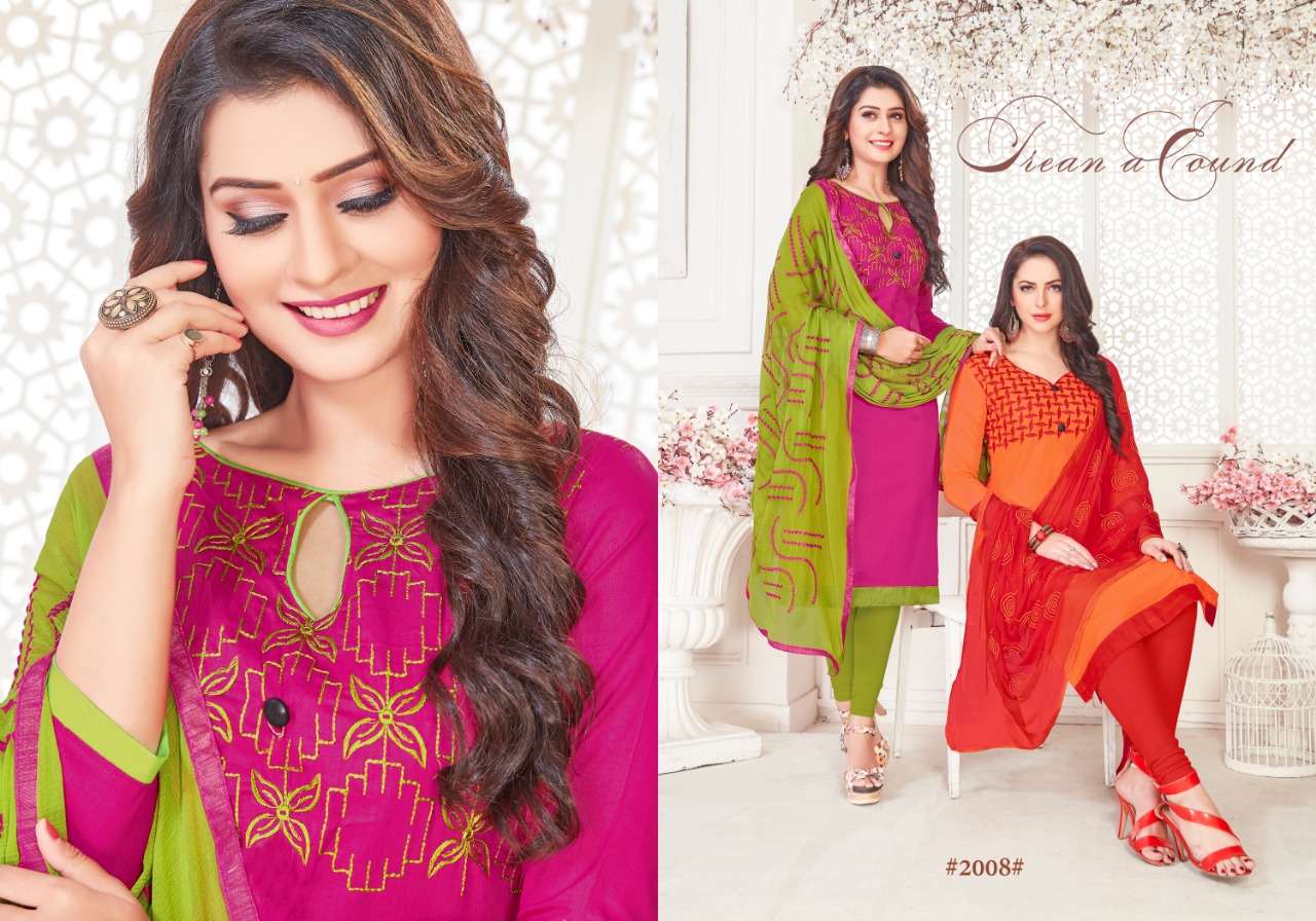 Nirali By Navkar 2001 Series Cotton Slub Salwar Kameez Catlog Wholesaler Surat