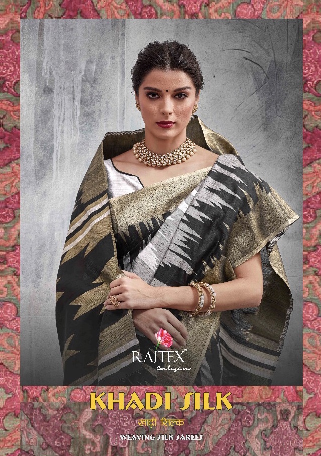 Khadi Silk By Rajtex 54001 Series Weaving Silk Saree Catlog Wholesale Dealer And Supplier Surat