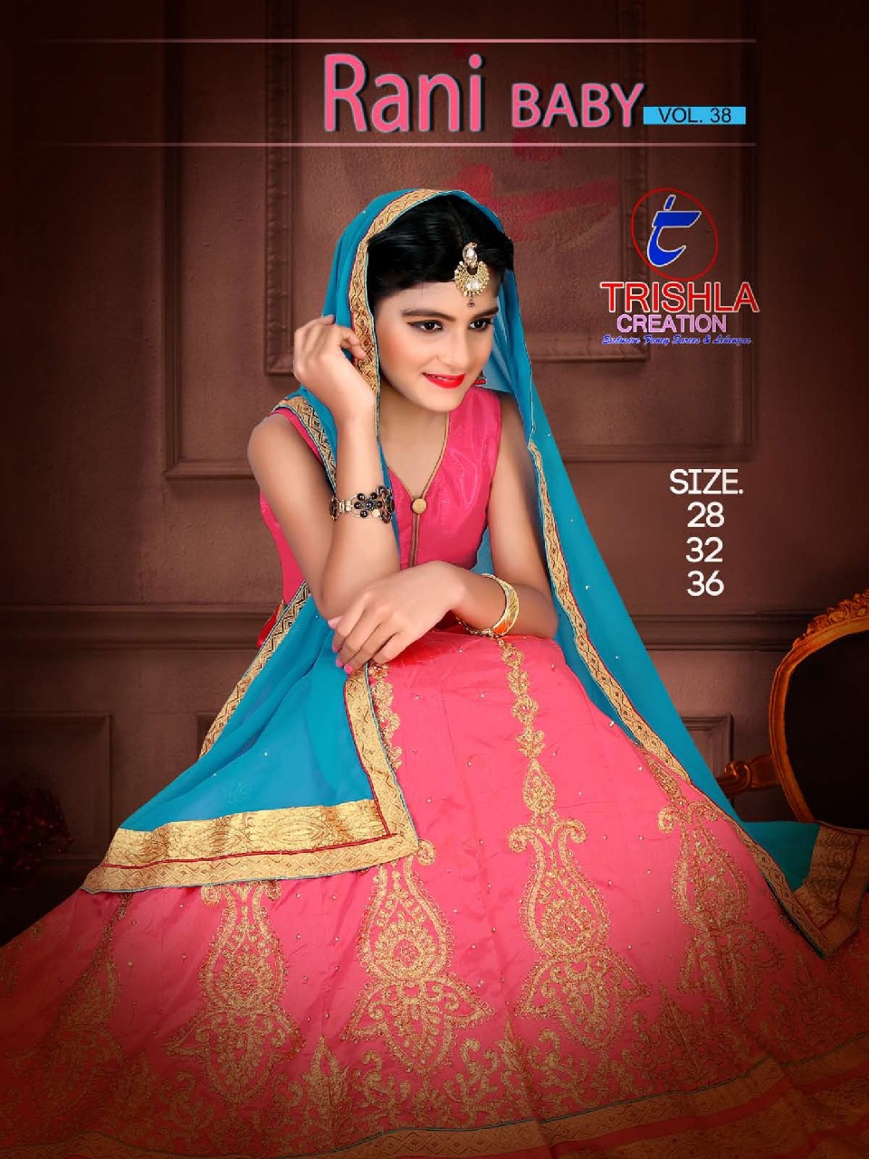 Rani Baby Vol 38 By Trishla Creation 3413 Series Fancy Kids Lehenga Catlog Wholesaler Surat