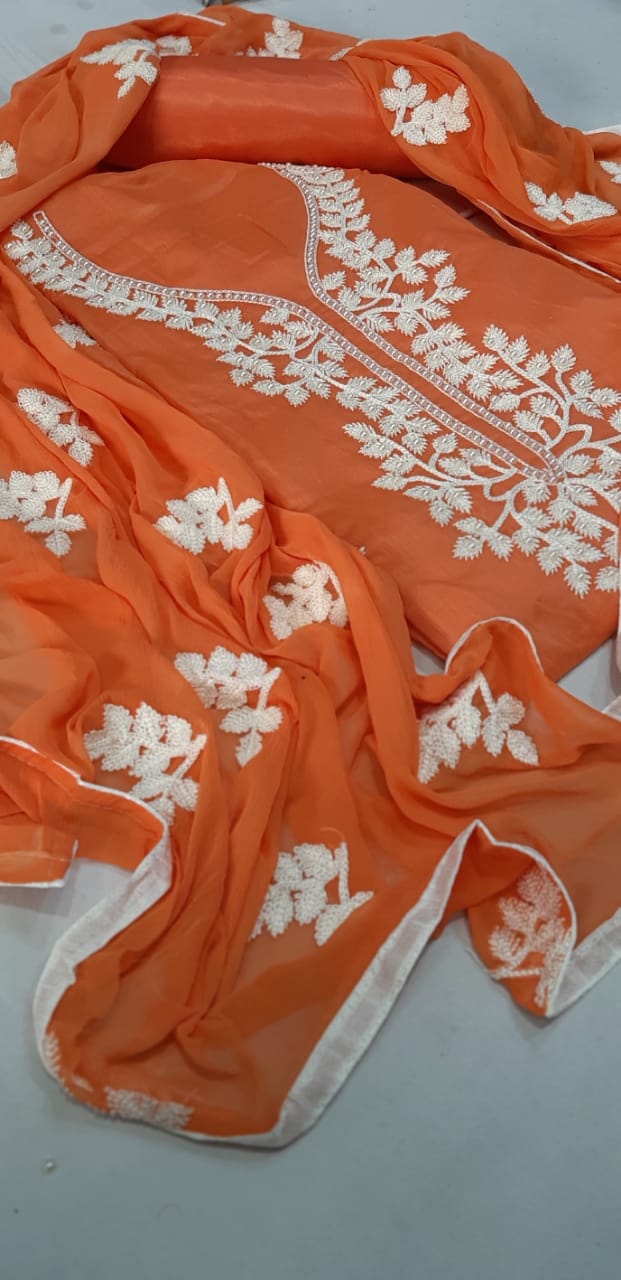 Dress Fancy Modal Embroidery Salwar Kameez With Nazmeen Dupatta Wholesaler Surat