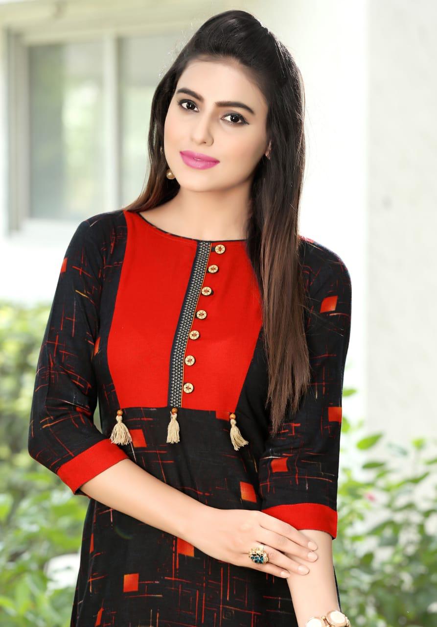 Preet Vol 6 By Mittoo 3041 Series Designer Reyon Kurti Catlog Wholesale Dealerand Supplier Surat