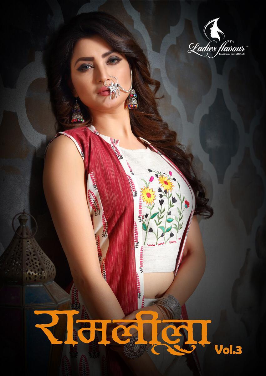 Ram Leela Vol 3 By Ladies Flavour 4101 Series Fancy Pure Handloom Cotton Kurti Collection Wholesaler...