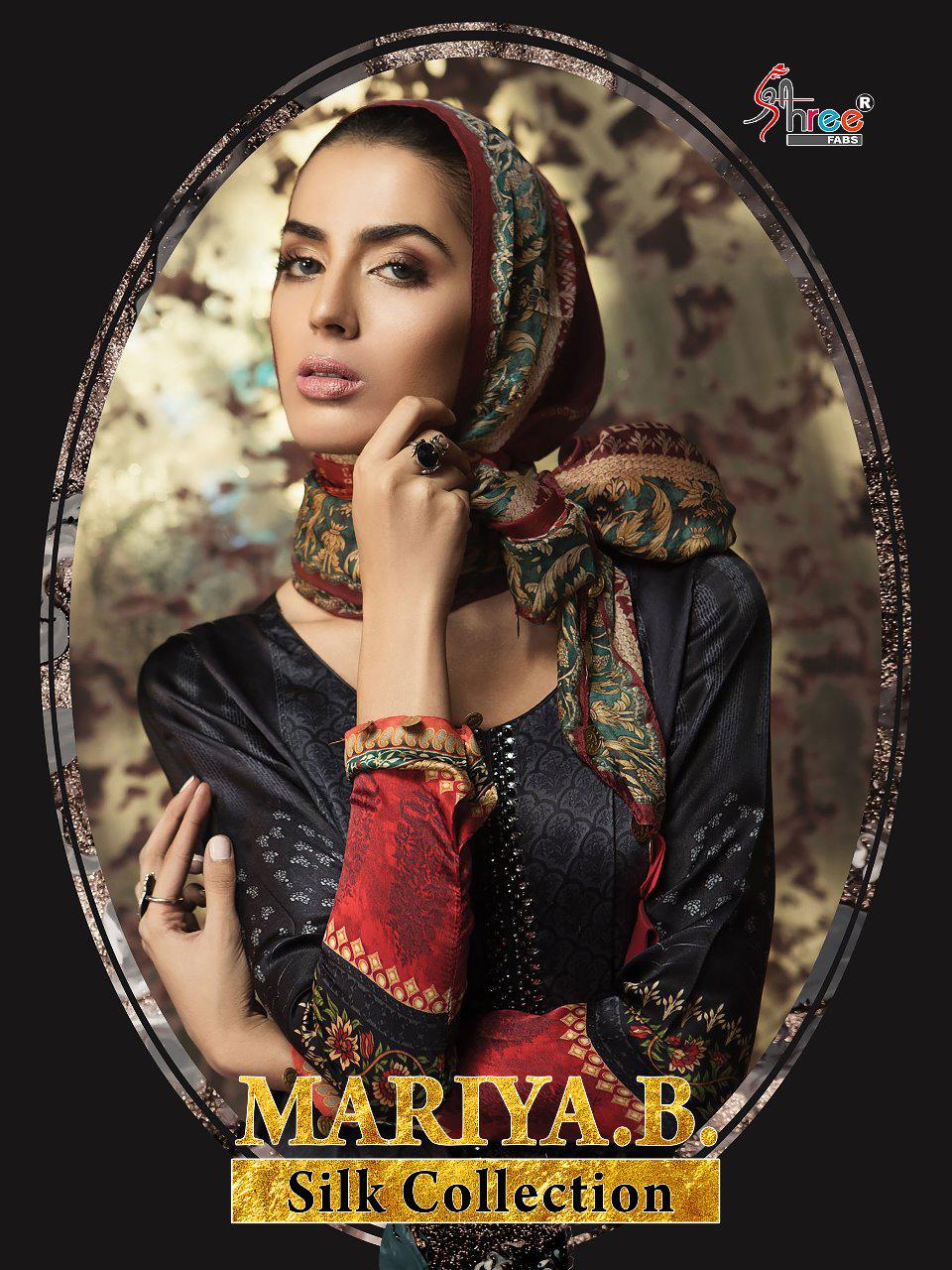 Maria B Silk Collection By Shree Fabs 1001 Series Fancy Japan Satin Printed Salwar Kameez Catlog Who...