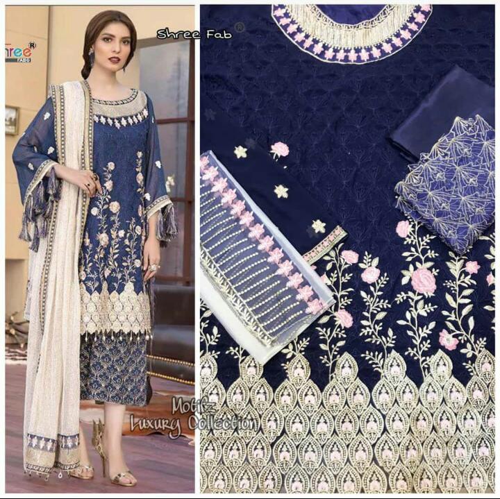 Motifz Luxury Collection By Shree Fabs 5101 Series Fancy Pakistani Style Salwar Kameez Catlog Wholes...