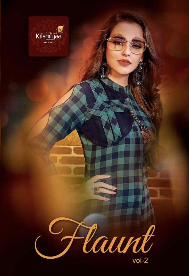 Flaunt Vol 2 By Krishriyaa 7921 Series Fancy Cotton Printed Kurti Catlog Wholesaler And Supplier Sur...