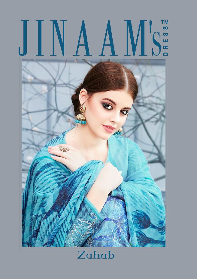 Zahab By Jinaam Dresses 8750 Series Fancy Designer Model Digital Printed Salwar Kameez Catlog Wholes...