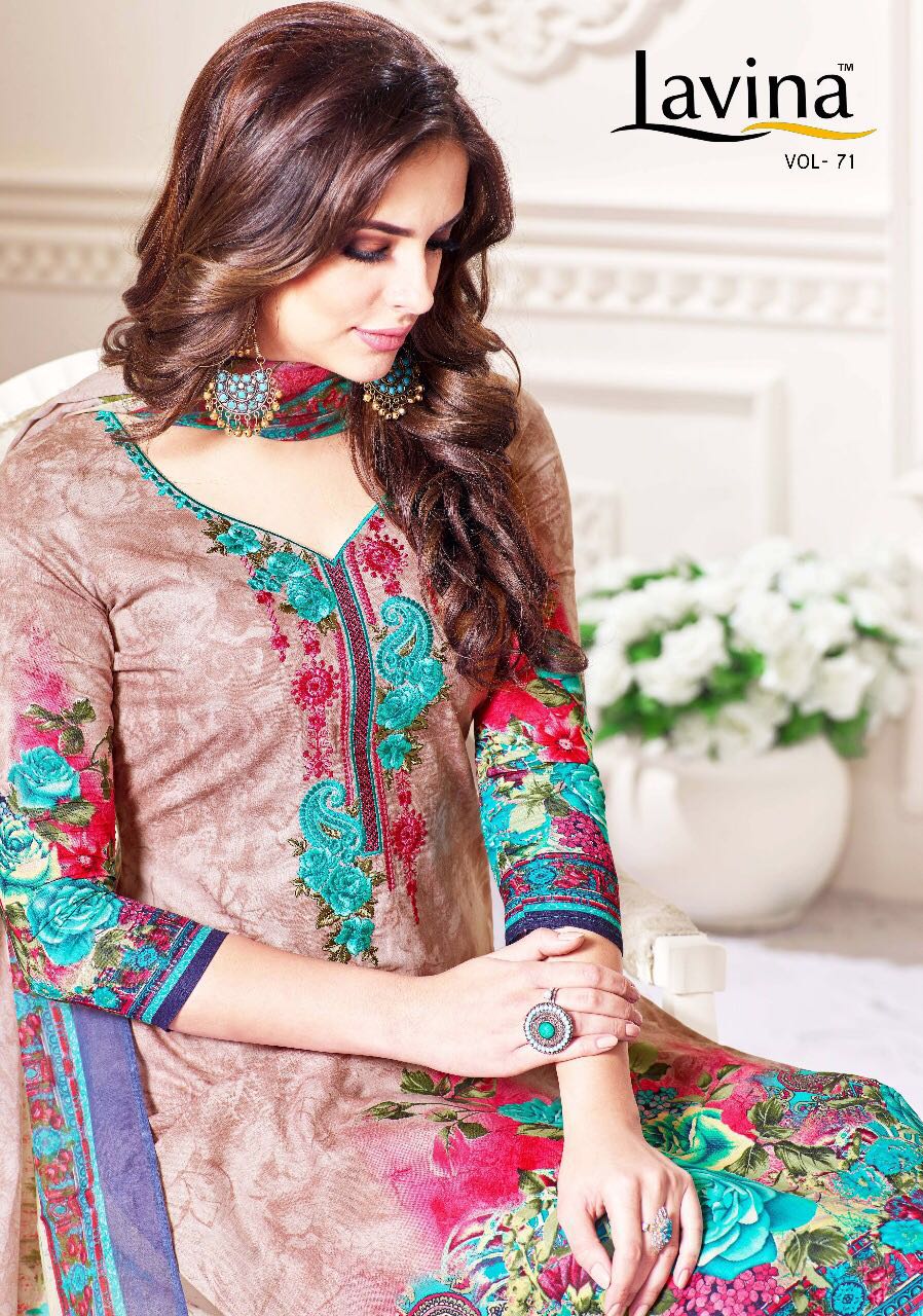Lavina Suit Lavina Vol 71 71001 To 71005 Series Cotton Suits