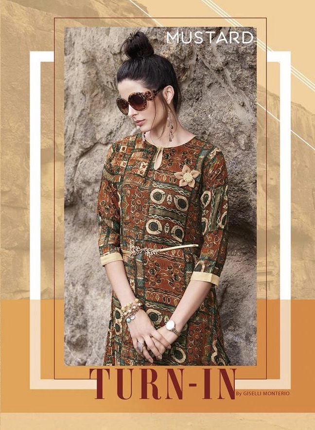 Turn In By Mustard 7001 Series Designer Gown Style Kurti Catlog Wholesale Dealer Surat
