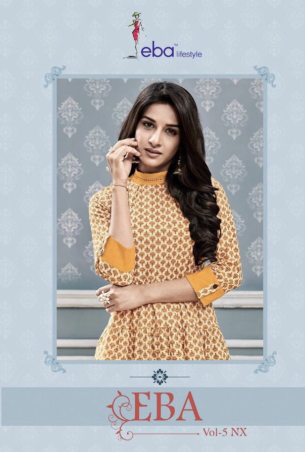 Eba Lifestyle Eba Vol 5 Nx 1034 Series Pure Cotton Kurti Collection Wholesale Dealer Surat