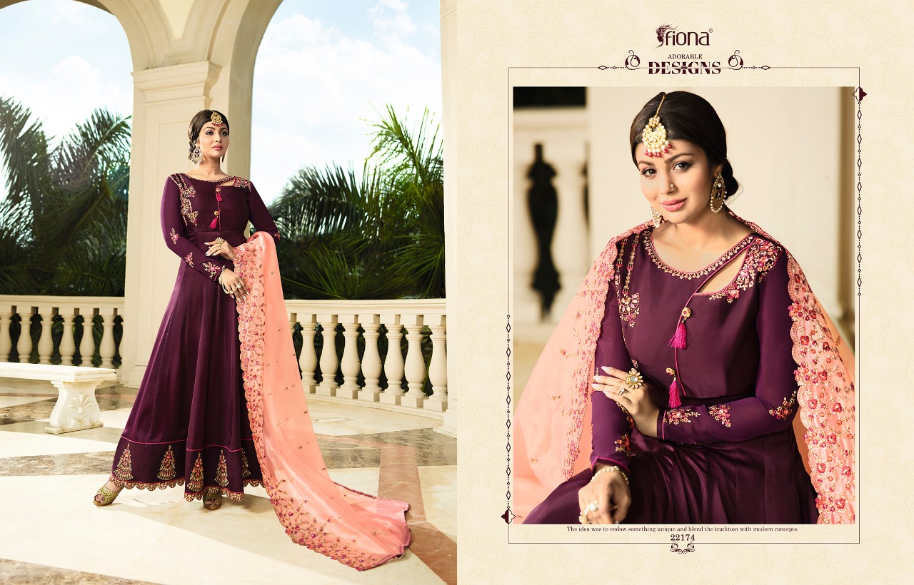 Fiona Ayesha Orgenza Dupatta 2 Hit Designs Gown Wholesale Dealer Surat