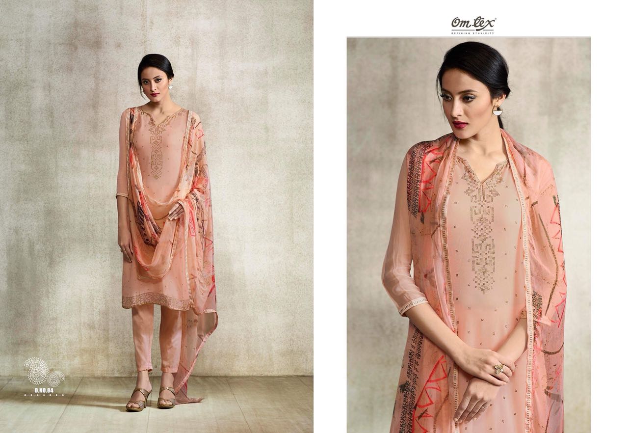 Omtex Aletheia 81 Series Fancy Viscose Georgette Salwar Kameez Wholesale Dealer Surat