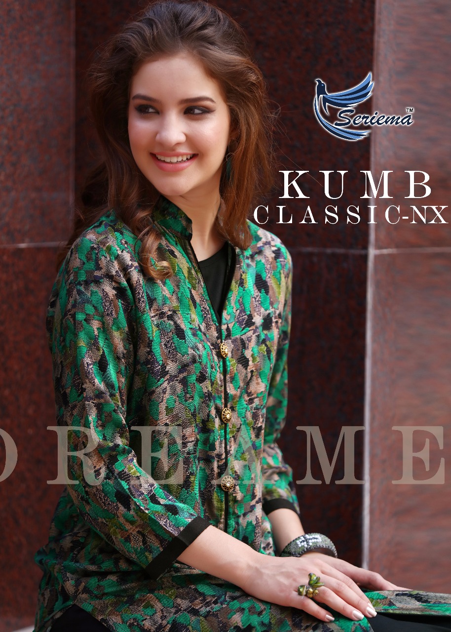 Seriema Kumb Classic Nx 1208 Series Heavy Reyon Printed Kurti Catlog Wholesale Dealer And Supplier S...